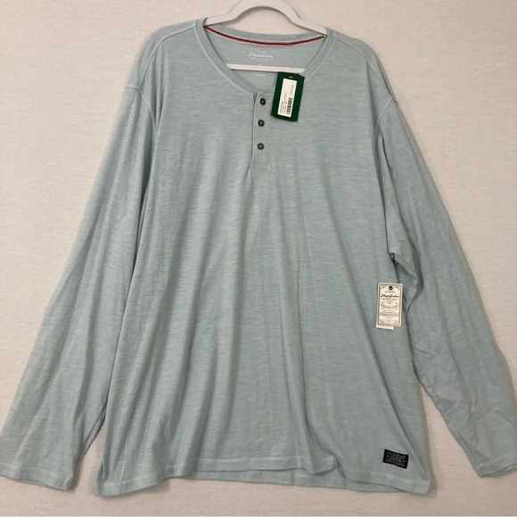 New Flag & Anthem Light Blue Long Sleeve Stretch Pull-over Top 3XL - Picture 1 of 10